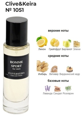  Clive&Keira Clive&Keira /    1051 Christian Dior Homme Sport 30 ml ()