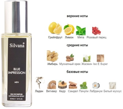  Silvana Silvana M812 Chanel Bleu de Chanel ( 02 Blue Impression ) 30  ()