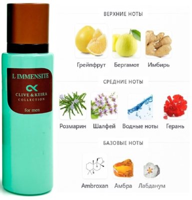 Парфюмерия Clive&Keira Clive&Keira / Туалетная вода №5037 L’Immensite Louis Vuitton 30 ml Парфюмерия Clive&Keira Clive&Keira / Туалетная вода №5037 L’Immensite Louis Vuitton 30 ml (фото)